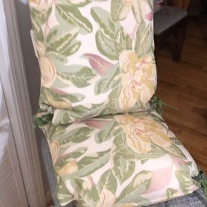 GREAT BUY Pair April Cornell Chair Cushions in new condition. Very comfortable.